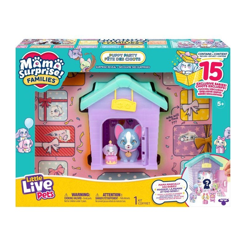 Coffret fete des chiots - LITTLE LIVE PETS - 1 maman et 15 chiots - De
