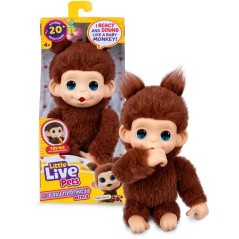 Peluche - LITTLE LIVE PETS - Mon bébé singe mini - Marron - Des 4 an