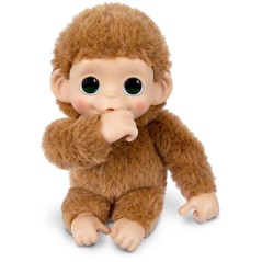 Peluche - LITTLE LIVE PETS - Mon bébé singe mini - Caramel - Des 4 a