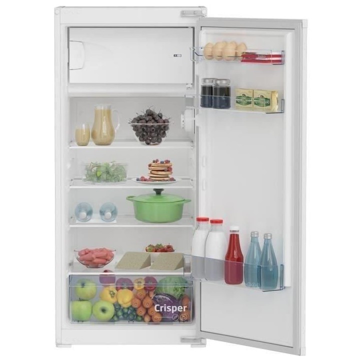 Réfrigérateur - BEKO - BSSA210K4SN - 1 porte - Intégrable - 175 L (156 L + 19 L) - Largeur 54 cm - Froid statique - Classe E Réfrigérateur - BEKO - BSSA210K4SN - 1 porte - Intégrable - 175 L (156 L + 19 L) - Largeur 54 cm - Froid statique - Classe E