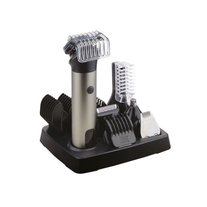 Tondeuse multifonction - LITTLE BALANCE - 6 Barber 6-en-1 - 240 min - 6 tetes - Inox Tondeuse multifonction - LITTLE BALANCE - 6 Barber 6-en-1 - 240 min - 6 tetes - Inox