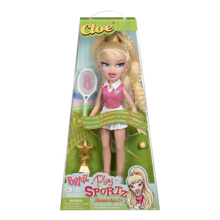 BRAT- Bratz Play Sportz - Cloé - Poupée mannequin joueuse de Tennis BRAT- Bratz Play Sportz - Cloé - Poupée mannequin joueuse de Tennis