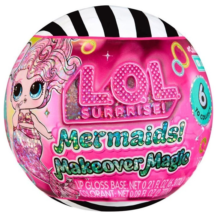 L.O.L. Surprise! - Sirenes - Brillant a Levres a faire soi-meme, Mélangez et créez du Maquillage, 6 Poupées a Collectionner - L.O.L. Surprise! - Sirenes - Brillant a Levres a faire soi-meme, Mélangez et créez du Maquillage, 6 Poupées a Collectionner -