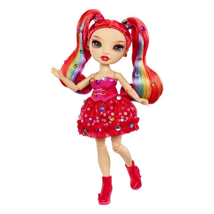 Rainbow High - Poupée Mannequin Be Dazzling - Vivienne Rouge - 28 cm - Pierres précieuses scintillantes et accessoires inclus Rainbow High - Poupée Mannequin Be Dazzling - Vivienne Rouge - 28 cm - Pierres précieuses scintillantes et accessoires inclus