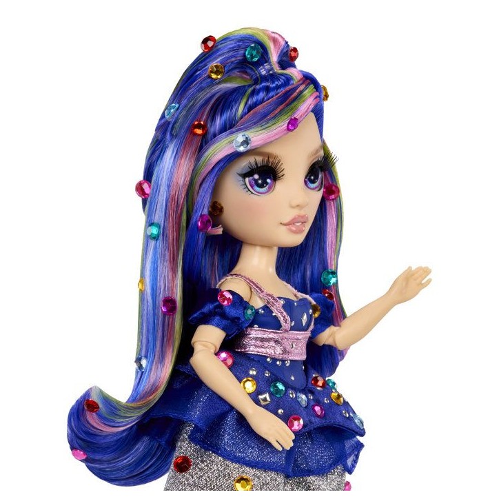 Rainbow High Poupée Mannequin Be Dazzling - Genevieve Bleu - 28 cm - Pierres précieuses scintillantes et accessoires inclus Rainbow High Poupée Mannequin Be Dazzling - Genevieve Bleu - 28 cm - Pierres précieuses scintillantes et accessoires inclus