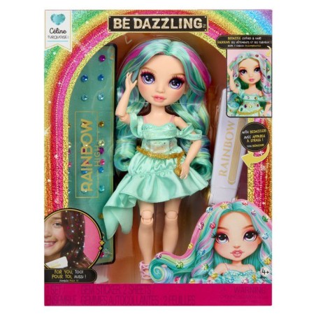 Rainbow High - Poupée Mannequin Be Dazzling - Celine Turquoise - 28 cm - Pierres précieuses scintillantes et accessoires inclu