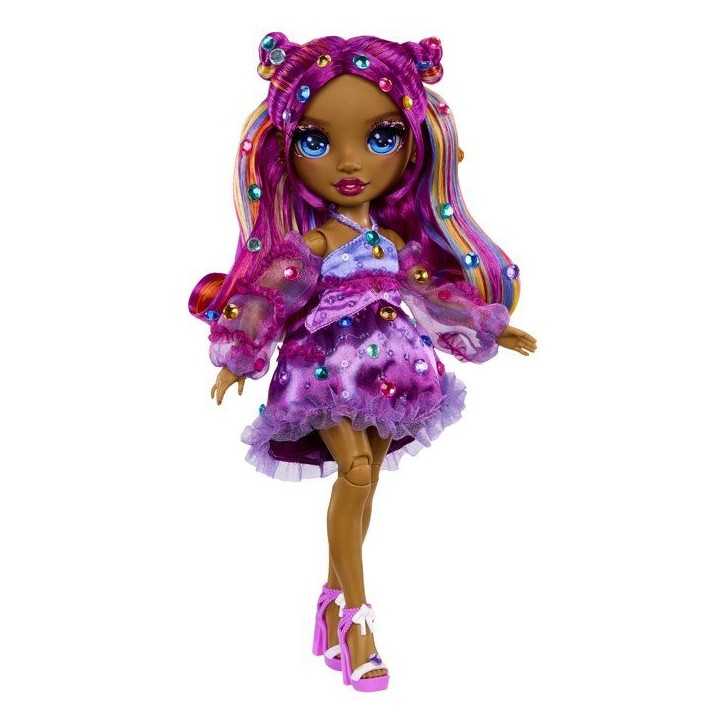 Rainbow High - Poupée Mannequin Be Dazzling - Noemie Violette - 28 cm - Pierres précieuses scintillantes et accessoires inclus Rainbow High - Poupée Mannequin Be Dazzling - Noemie Violette - 28 cm - Pierres précieuses scintillantes et accessoires inclus