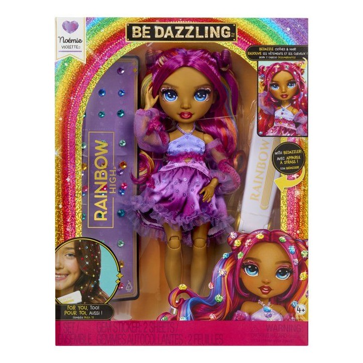 Rainbow High - Poupée Mannequin Be Dazzling - Noemie Violette - 28 cm - Pierres précieuses scintillantes et accessoires inclus Rainbow High - Poupée Mannequin Be Dazzling - Noemie Violette - 28 cm - Pierres précieuses scintillantes et accessoires inclus