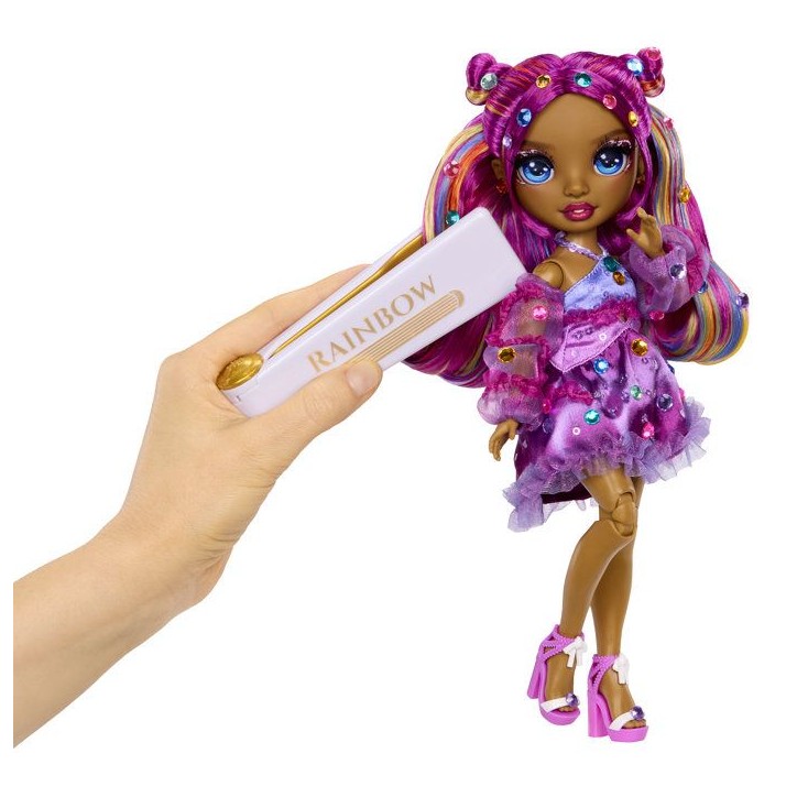 Rainbow High - Poupée Mannequin Be Dazzling - Noemie Violette - 28 cm - Pierres précieuses scintillantes et accessoires inclus Rainbow High - Poupée Mannequin Be Dazzling - Noemie Violette - 28 cm - Pierres précieuses scintillantes et accessoires inclus