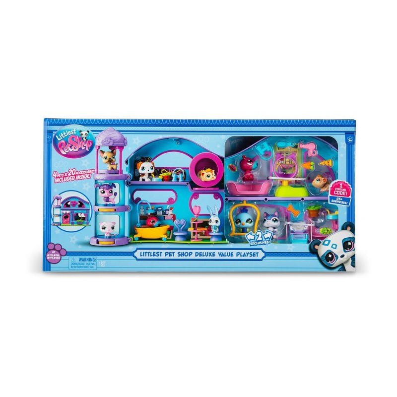 Coffret de jeu avec 4 Pet Shop inclus et + 20 accessoires - BANDAI - L