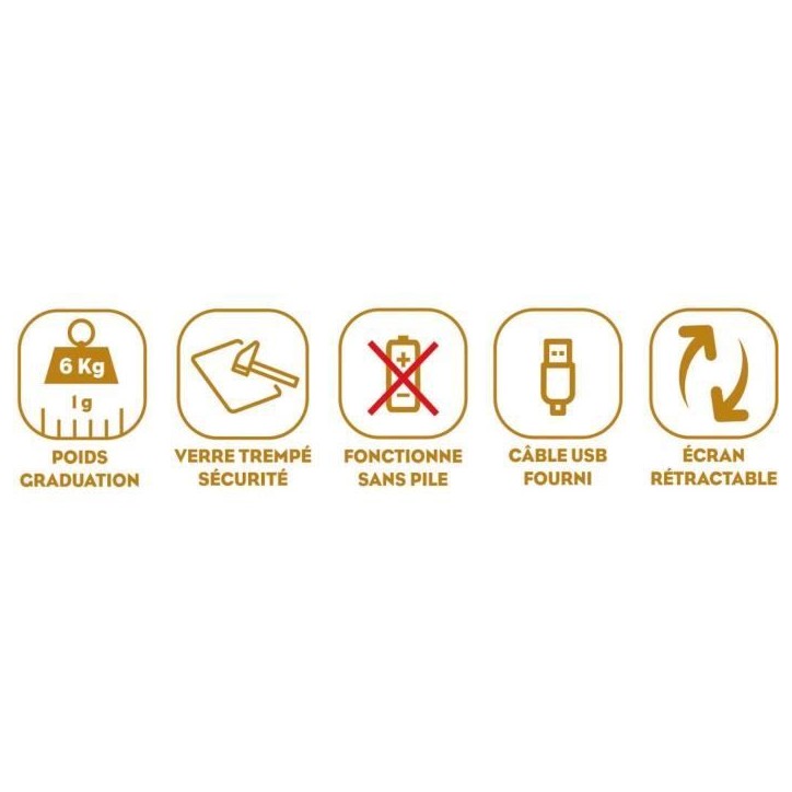Balance culinaire - LITTLE BALANCE - Slide 6 - Silver - USB Balance culinaire - LITTLE BALANCE - Slide 6 - Silver - USB