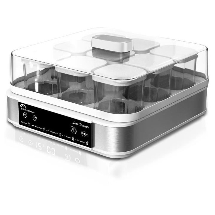 Yaourtiere LITTLE BALANCE - Little Dessert - Capacité 9 pots de 145ml - 5 programmes automatiques - 30W