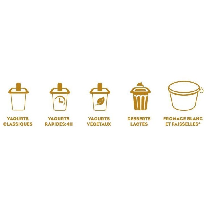 Yaourtiere LITTLE BALANCE - Little Dessert - Capacité 9 pots de 145ml - 5 programmes automatiques - 30W