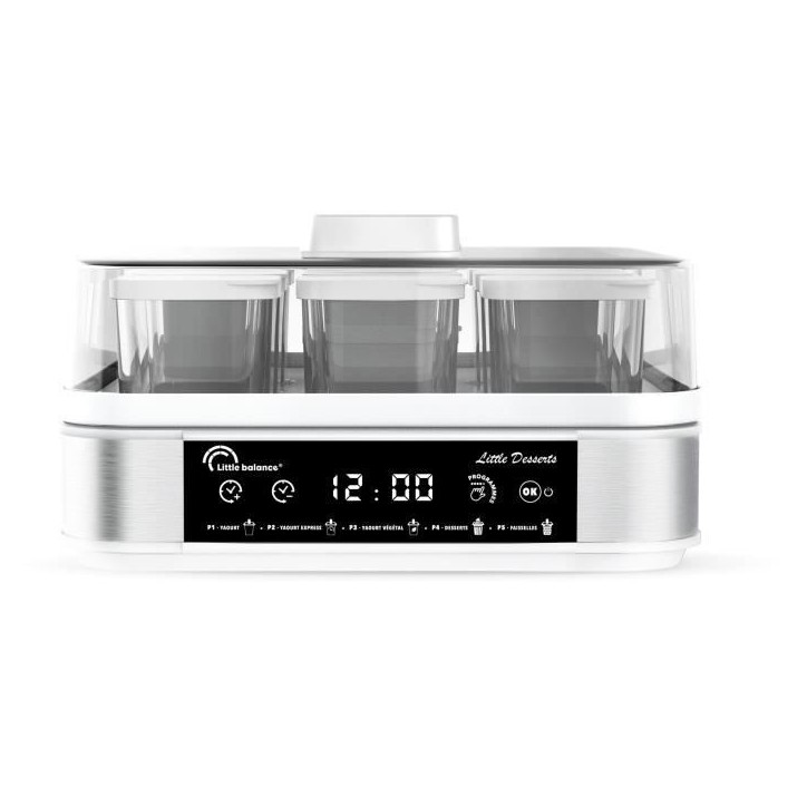 Yaourtiere LITTLE BALANCE - Little Dessert - Capacité 9 pots de 145ml - 5 programmes automatiques - 30W