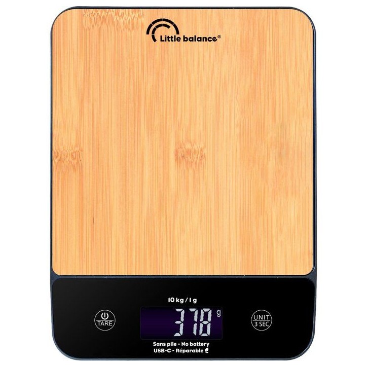 Balance de cuisine - LITTLE BALANCE - 8712 - Happy Genius 10 - USB - Sans pile - Bois naturel Balance de cuisine - LITTLE BALANCE - 8712 - Happy Genius 10 - USB - Sans pile - Bois naturel