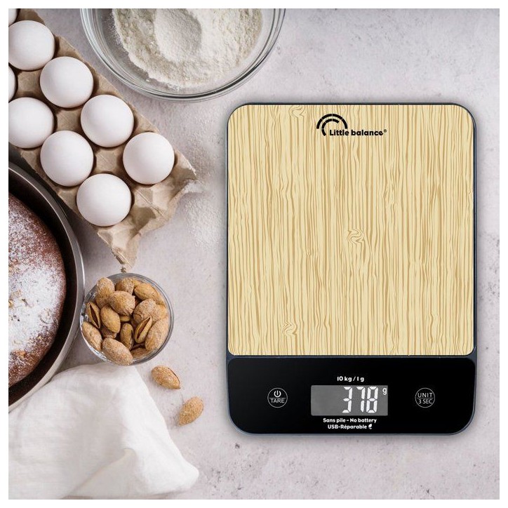 Balance de cuisine - LITTLE BALANCE - 8712 - Happy Genius 10 - USB - Sans pile - Bois naturel Balance de cuisine - LITTLE BALANCE - 8712 - Happy Genius 10 - USB - Sans pile - Bois naturel