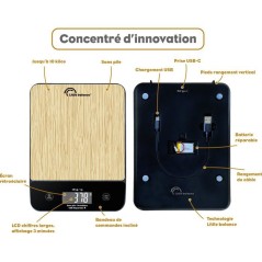 Balance de cuisine - LITTLE BALANCE - 8712 - Happy Genius 10 - USB - S