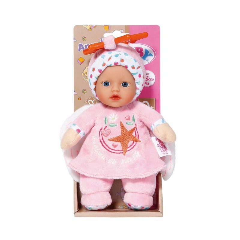 Poupon - BABY BORN - Poupon Ange - 18cm - Hochet intégré - Tout doux