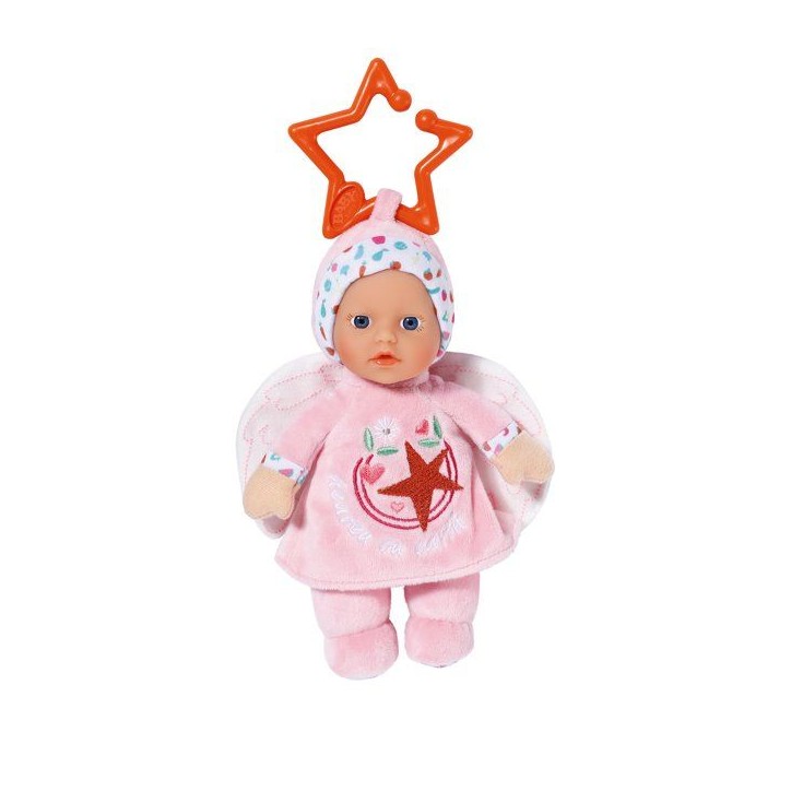 Poupon - BABY BORN - Poupon Ange - 18cm - Hochet intégré - Tout doux - Lavable - Des la naissance - Bleu OU Rose Poupon - BABY BORN - Poupon Ange - 18cm - Hochet intégré - Tout doux - Lavable - Des la naissance - Bleu OU Rose