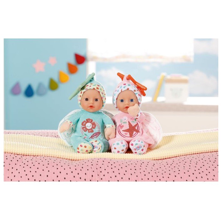 Poupon - BABY BORN - Poupon Ange - 18cm - Hochet intégré - Tout doux - Lavable - Des la naissance - Bleu OU Rose Poupon - BABY BORN - Poupon Ange - 18cm - Hochet intégré - Tout doux - Lavable - Des la naissance - Bleu OU Rose