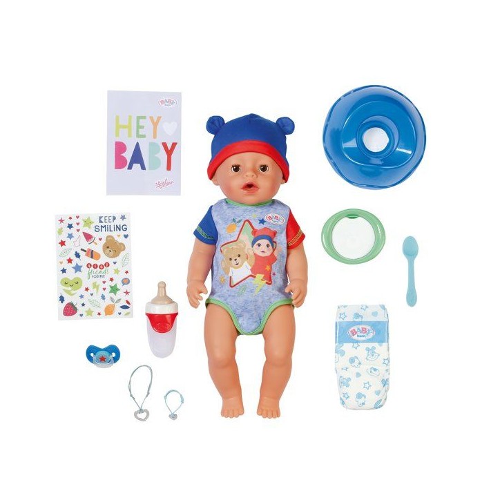 Poupon - BABY BORN - Jonas - 10 fonctions réalistes - 10 accessoires - Bleu et Rouge - 43cm - Des 3 ans Poupon - BABY BORN - Jonas - 10 fonctions réalistes - 10 accessoires - Bleu et Rouge - 43cm - Des 3 ans