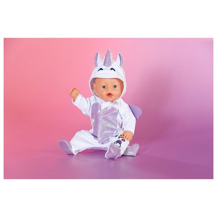 Grenouillere pour poupon - BABY BORN - Grenouillere Licorne - Accessoire vendu sans le poupon - Taille 43cm -Des 3 ans Grenouillere pour poupon - BABY BORN - Grenouillere Licorne - Accessoire vendu sans le poupon - Taille 43cm -Des 3 ans