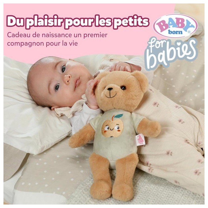 Peluche - BABY BORN - Teddy l'ourson - 26cm - Des la naissance