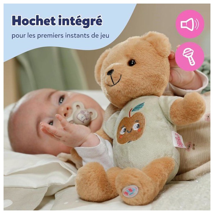 Peluche - BABY BORN - Teddy l'ourson - 26cm - Des la naissance