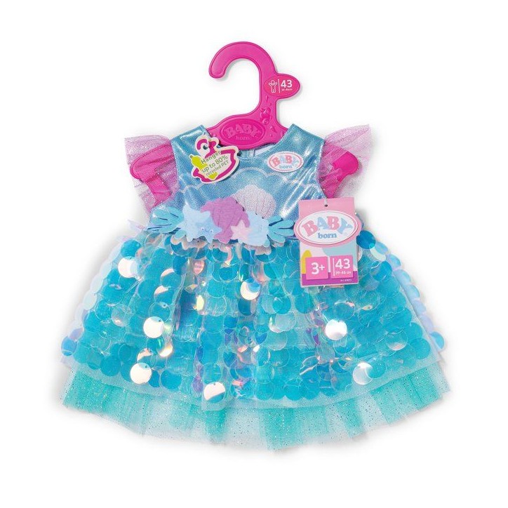 Robe sirene pour poupon - BABY BORN - Accessoire vendu sans le poupon - Taille 43 cm - Des 3 ans Robe sirene pour poupon - BABY BORN - Accessoire vendu sans le poupon - Taille 43 cm - Des 3 ans