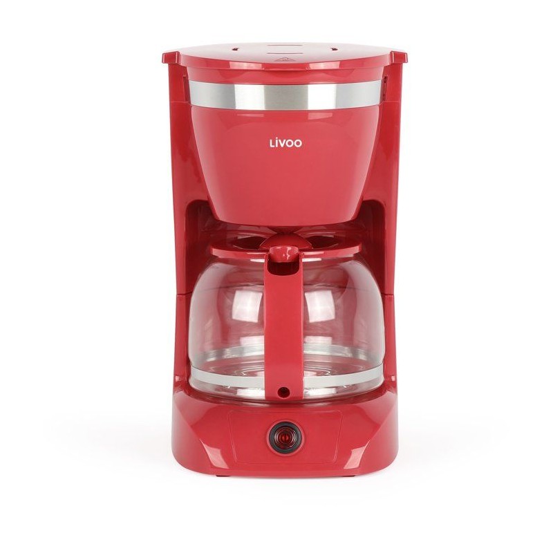 Cafetiere électrique - LIVOO - DOD163RC - 800 W - 1,25 L - 12 tasses
