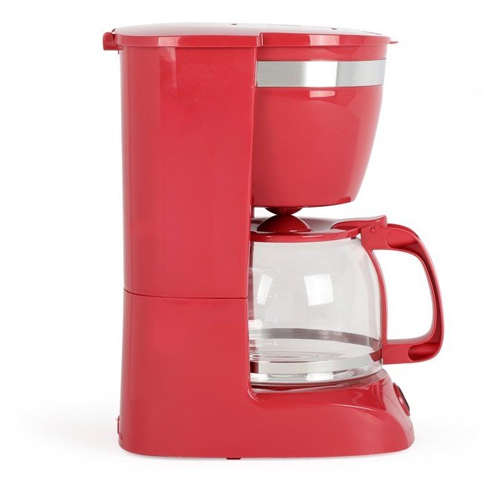 Cafetiere électrique - LIVOO - DOD163RC - 800 W - 1,25 L - 12 tasses - Rouge