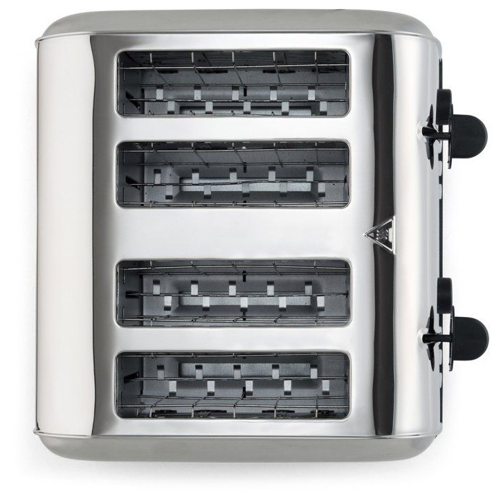 Grille-pain 4 fentes - LIVOO - DOD197 - 1700 W - 2 thermostats indépendants et réglables : 7 niveaux - Acier inoxydable