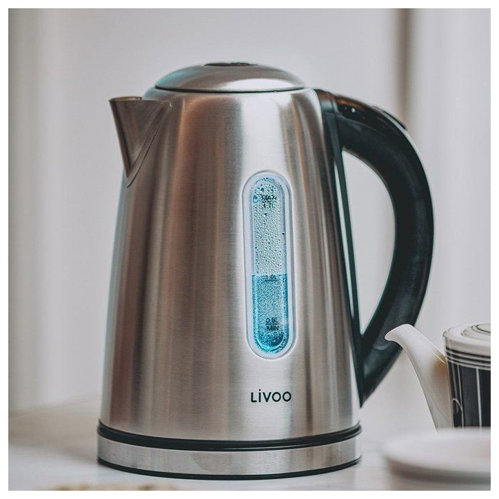 Bouilloire - LIVOO - DOD195 - 2200 W - 1,7 L - Socle 360° - Acier inoxydable Bouilloire - LIVOO - DOD195 - 2200 W - 1,7 L - Socle 360° - Acier inoxydable