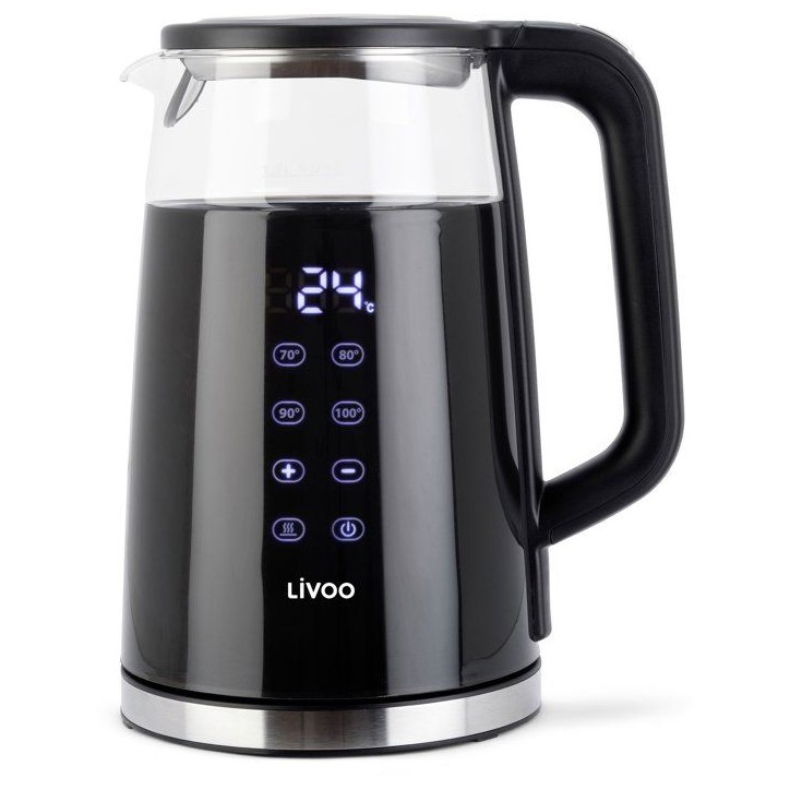 Bouilloire digitale - LIVOO - DOD198 - 2200 W - 1,7 L - Verre transparent Bouilloire digitale - LIVOO - DOD198 - 2200 W - 1,7 L - Verre transparent