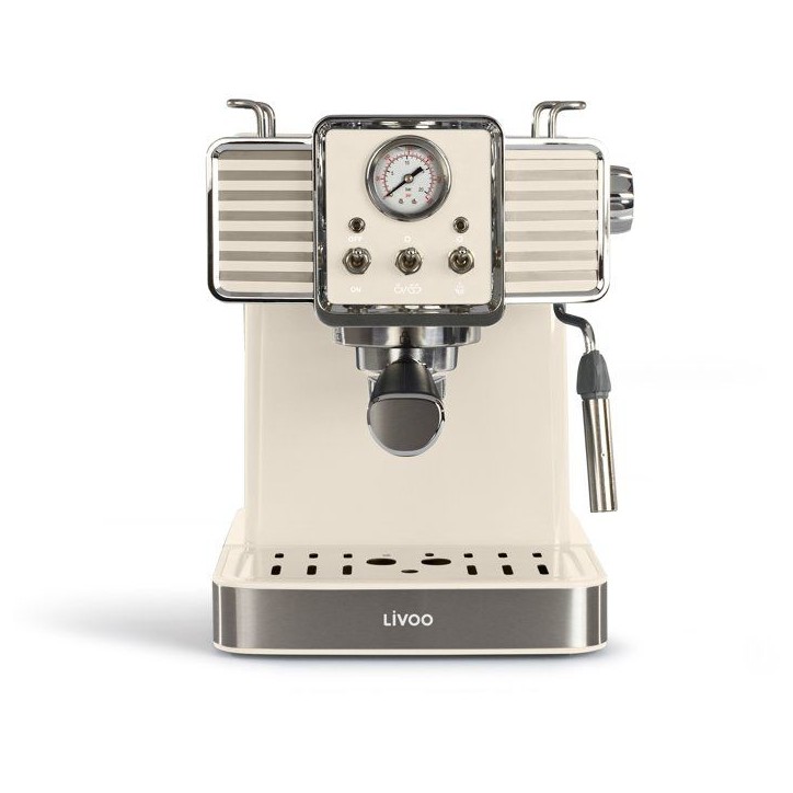 Machine a café expresso - LIVOO - DOD174C - 1350 W - 15 bars - Creme Machine a café expresso - LIVOO - DOD174C - 1350 W - 15 bars - Creme
