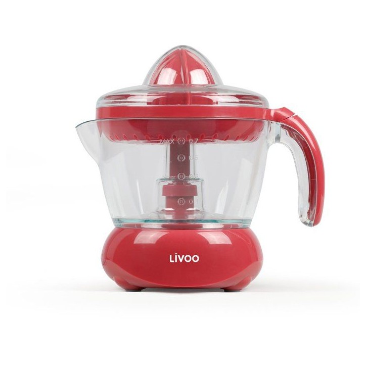 Presse-agrumes électrique - LIVOO - DOD131RC - 25 W - 1 grand cône et 1 petit cône - 700 ml - Rouge