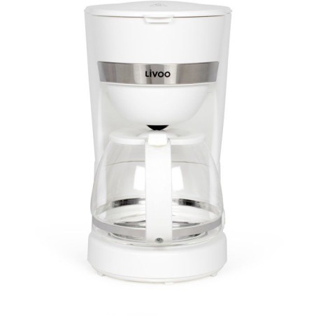 Cafetiere électrique - LIVOO - DOD200W - 750 W - 1,25 L - 10 a 12 tasses - Blanc