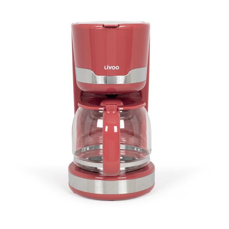 Cafetiere électrique - LIVOO - DOD201RC - 1000 W - 1,5 L - 12 a 14 ta