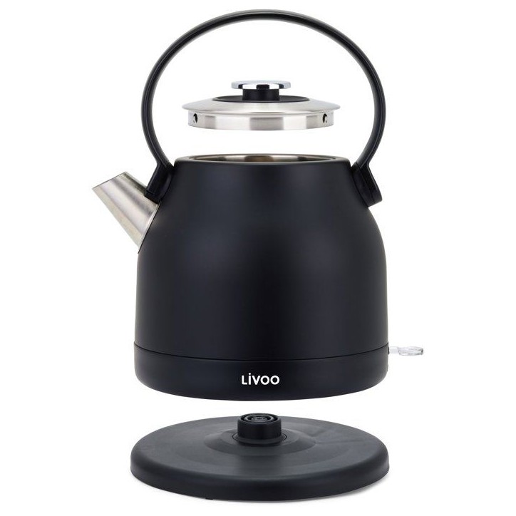 Bouilloire rétro - LIVOO - DOD202N - 2200 W - 1,5 L - Socle 360° - Noir Bouilloire rétro - LIVOO - DOD202N - 2200 W - 1,5 L - Socle 360° - Noir