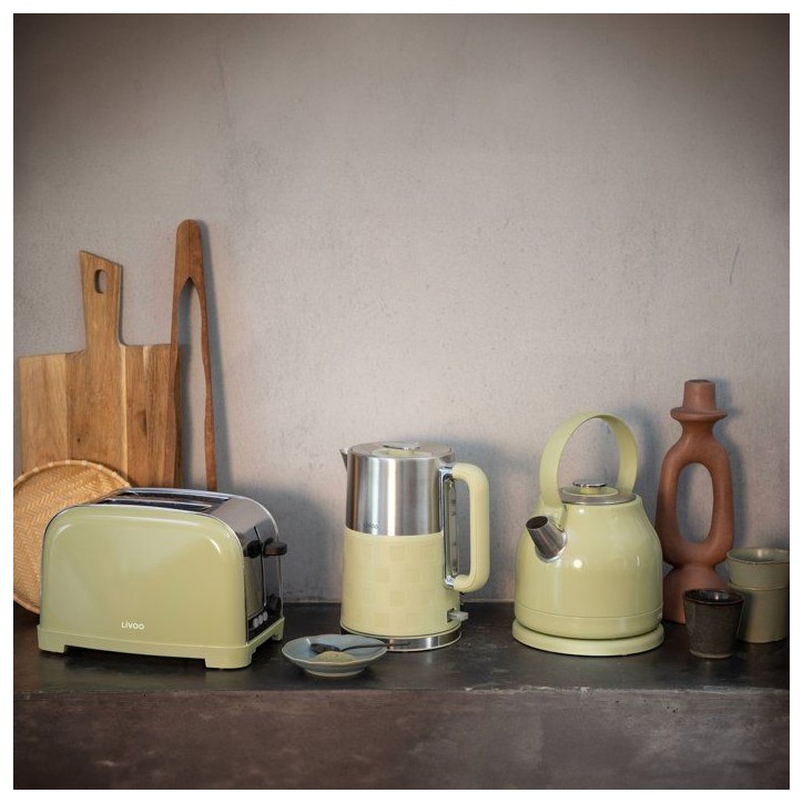 Bouilloire rétro - LIVOO - DOD202M - 2200 W - 1,5 L - Socle 360° - Matcha Bouilloire rétro - LIVOO - DOD202M - 2200 W - 1,5 L - Socle 360° - Matcha