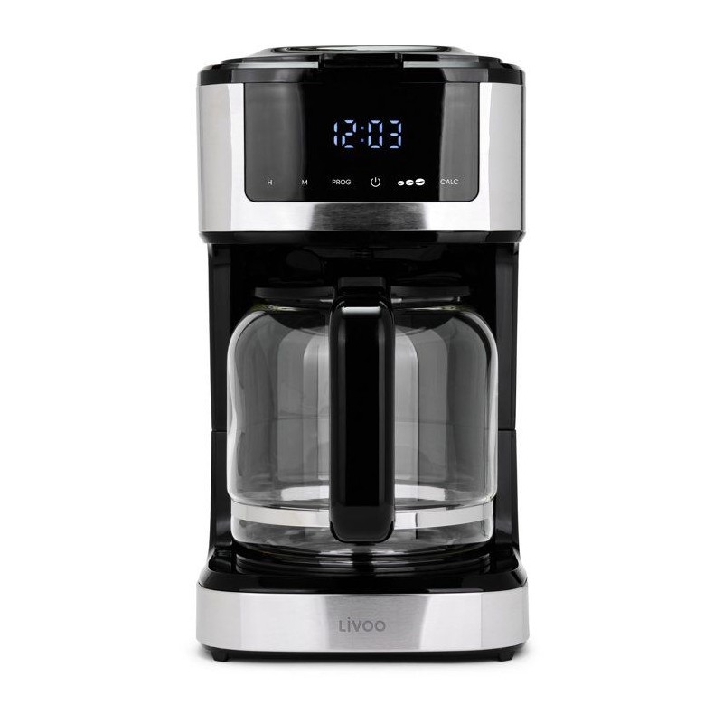 Cafetiere électrique programmable - LIVOO - DOD208 - 900 W - 1,8 L -