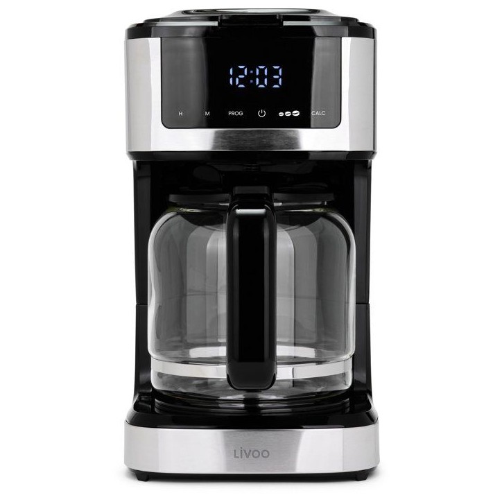 Cafetiere électrique programmable - LIVOO - DOD208 - 900 W - 1,8 L - 12 a 15 tasses - Noir Cafetiere électrique programmable - LIVOO - DOD208 - 900 W - 1,8 L - 12 a 15 tasses - Noir