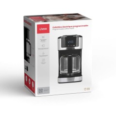 Cafetiere électrique programmable - LIVOO - DOD208 - 900 W - 1,8 L -