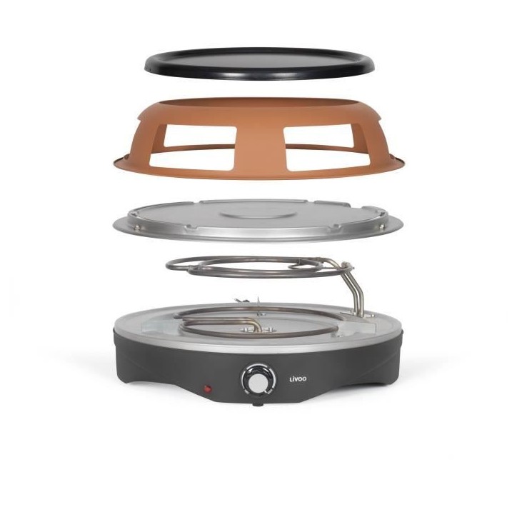 Four a pizza 6 personnes - LIVOO - DOC304 - 1200W - 6 personnes - Ø10 cm - Antiadhésif - 6 mini pelles et 1 emporte-piece incl Four a pizza 6 personnes - LIVOO - DOC304 - 1200W - 6 personnes - Ø10 cm - Antiadhésif - 6 mini pelles et 1 emporte-piece incl