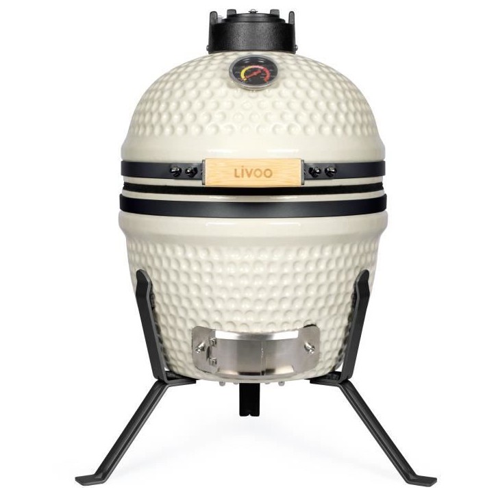 Barbecue fumoir Kamado - LIVOO - DOC330 - Beige / Noir - Ø27 cm Barbecue fumoir Kamado - LIVOO - DOC330 - Beige / Noir - Ø27 cm
