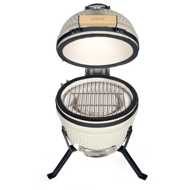 Barbecue fumoir Kamado - LIVOO - DOC330 - Beige / Noir - Ø27 cm Barbecue fumoir Kamado - LIVOO - DOC330 - Beige / Noir - Ø27 cm