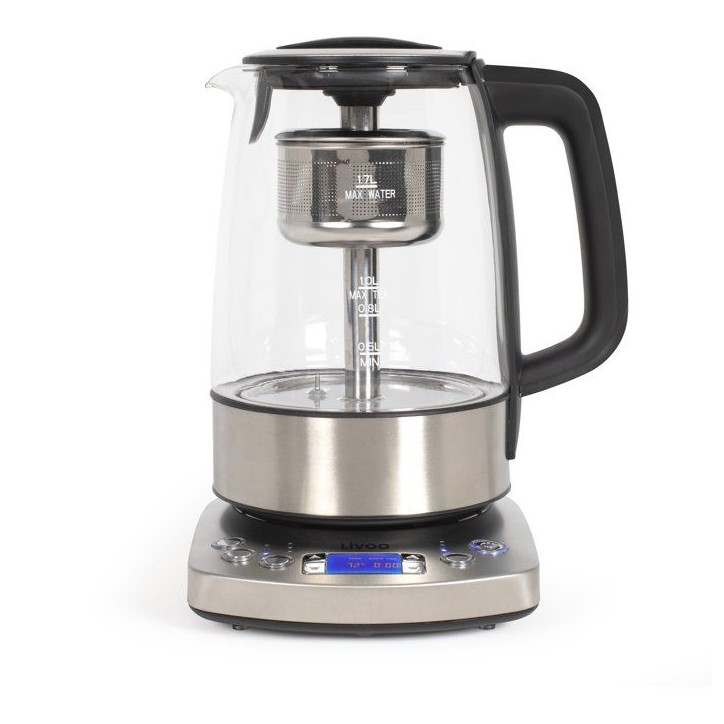 Bouilloire automatique - LIVOO - DOD209 - 2200 W - 1,7 L - 3 modes d'infusion préréglés - Verre / Acier inoxydable Bouilloire automatique - LIVOO - DOD209 - 2200 W - 1,7 L - 3 modes d'infusion préréglés - Verre / Acier inoxydable