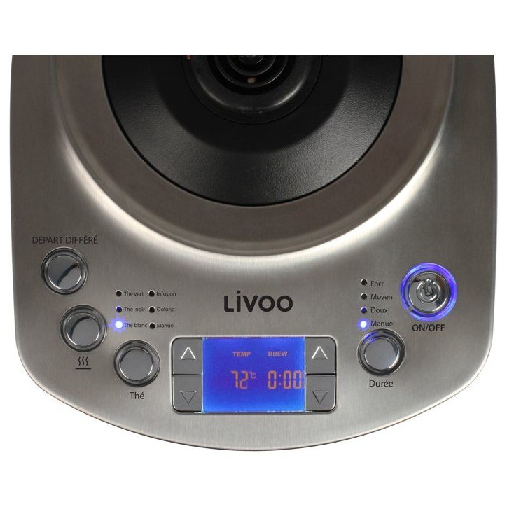 Bouilloire automatique - LIVOO - DOD209 - 2200 W - 1,7 L - 3 modes d'infusion préréglés - Verre / Acier inoxydable Bouilloire automatique - LIVOO - DOD209 - 2200 W - 1,7 L - 3 modes d'infusion préréglés - Verre / Acier inoxydable