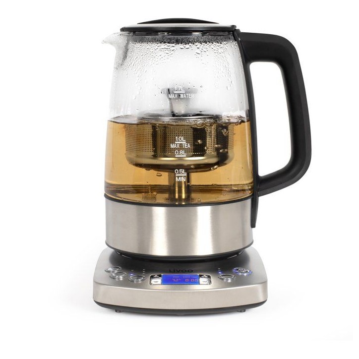 Bouilloire automatique - LIVOO - DOD209 - 2200 W - 1,7 L - 3 modes d'infusion préréglés - Verre / Acier inoxydable Bouilloire automatique - LIVOO - DOD209 - 2200 W - 1,7 L - 3 modes d'infusion préréglés - Verre / Acier inoxydable