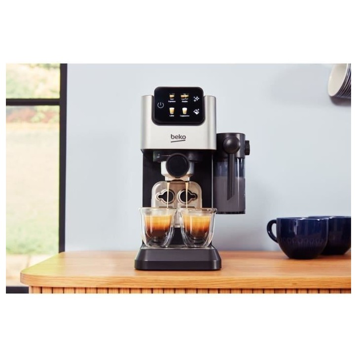 Machine expresso manuelle - BEKO - CEP5304X - 1628 W - 1,1 L - Argenté Machine expresso manuelle - BEKO - CEP5304X - 1628 W - 1,1 L - Argenté